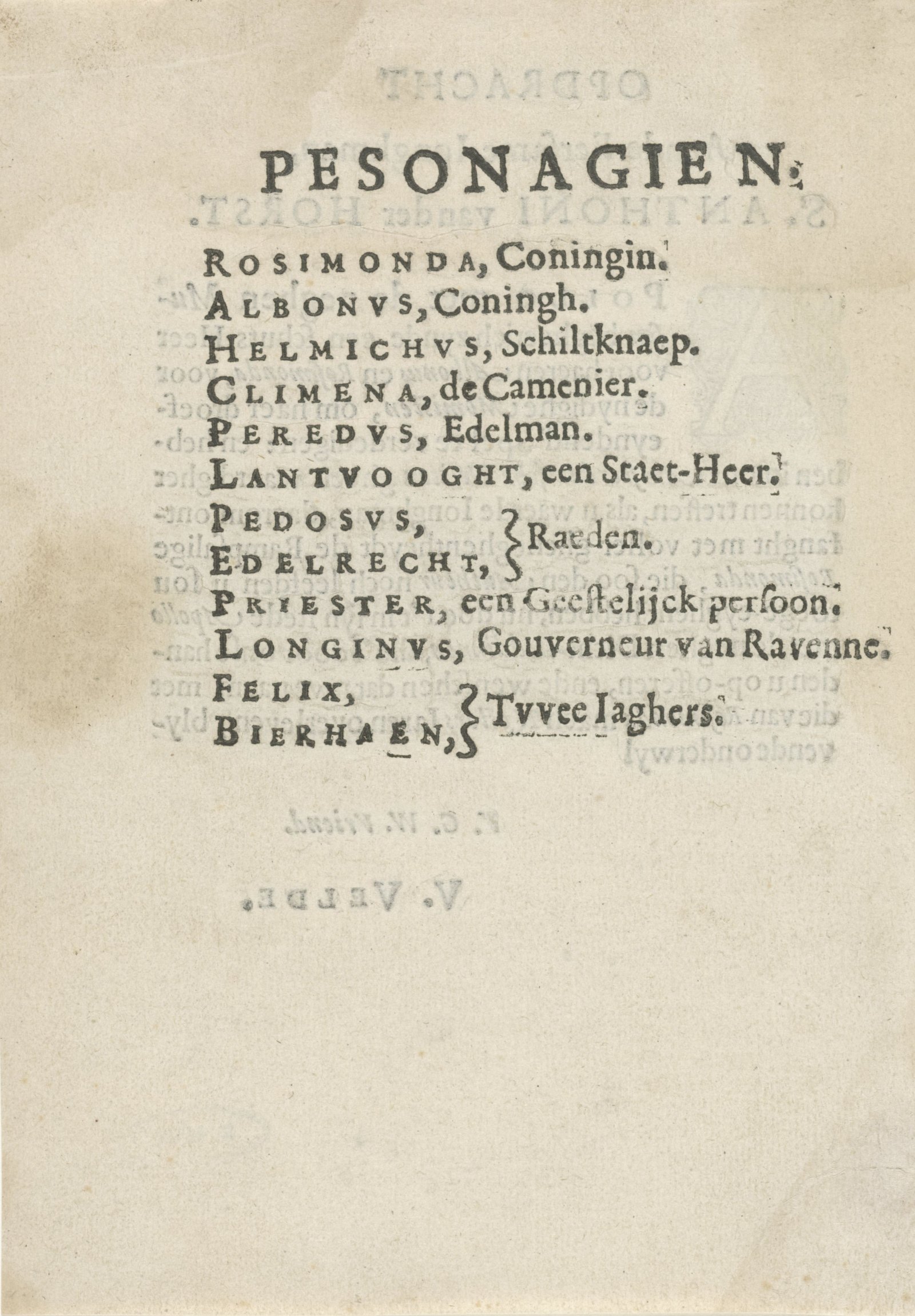 Historische bedruckte Buchseite mit alter Schrift