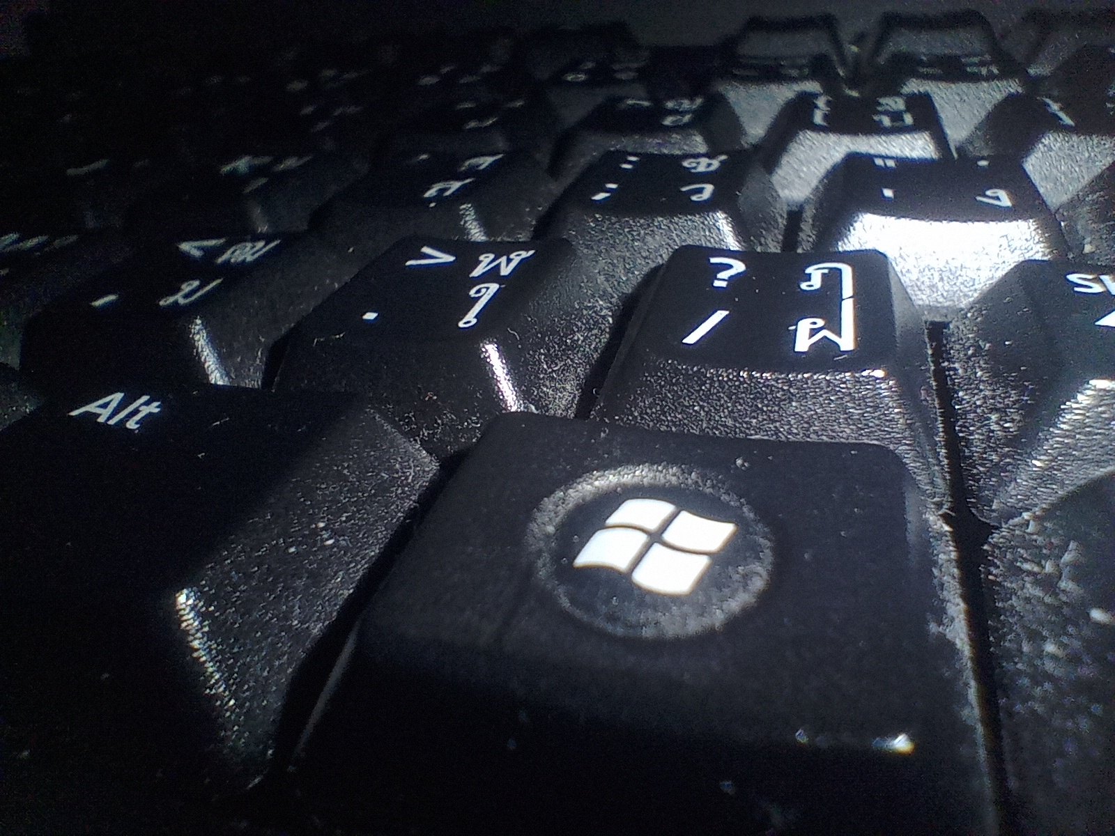 Nahaufnahme einer neutralen Computertastatur